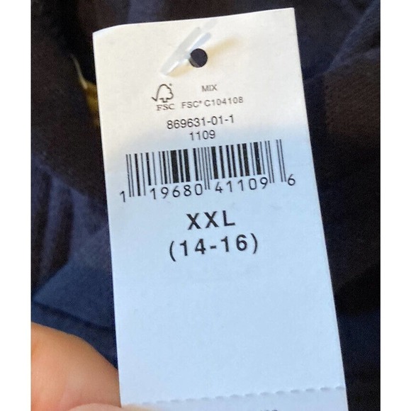 NWT Gap Logo Hoodie Sweatshirt Size XXL (14-16) Boy’s Navy - Picture 4 of 9